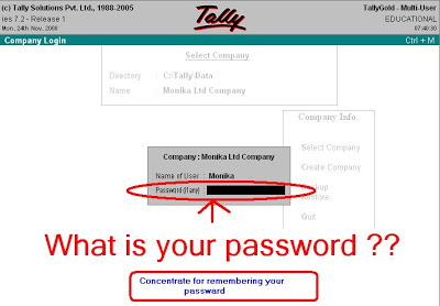 tally password Recovery